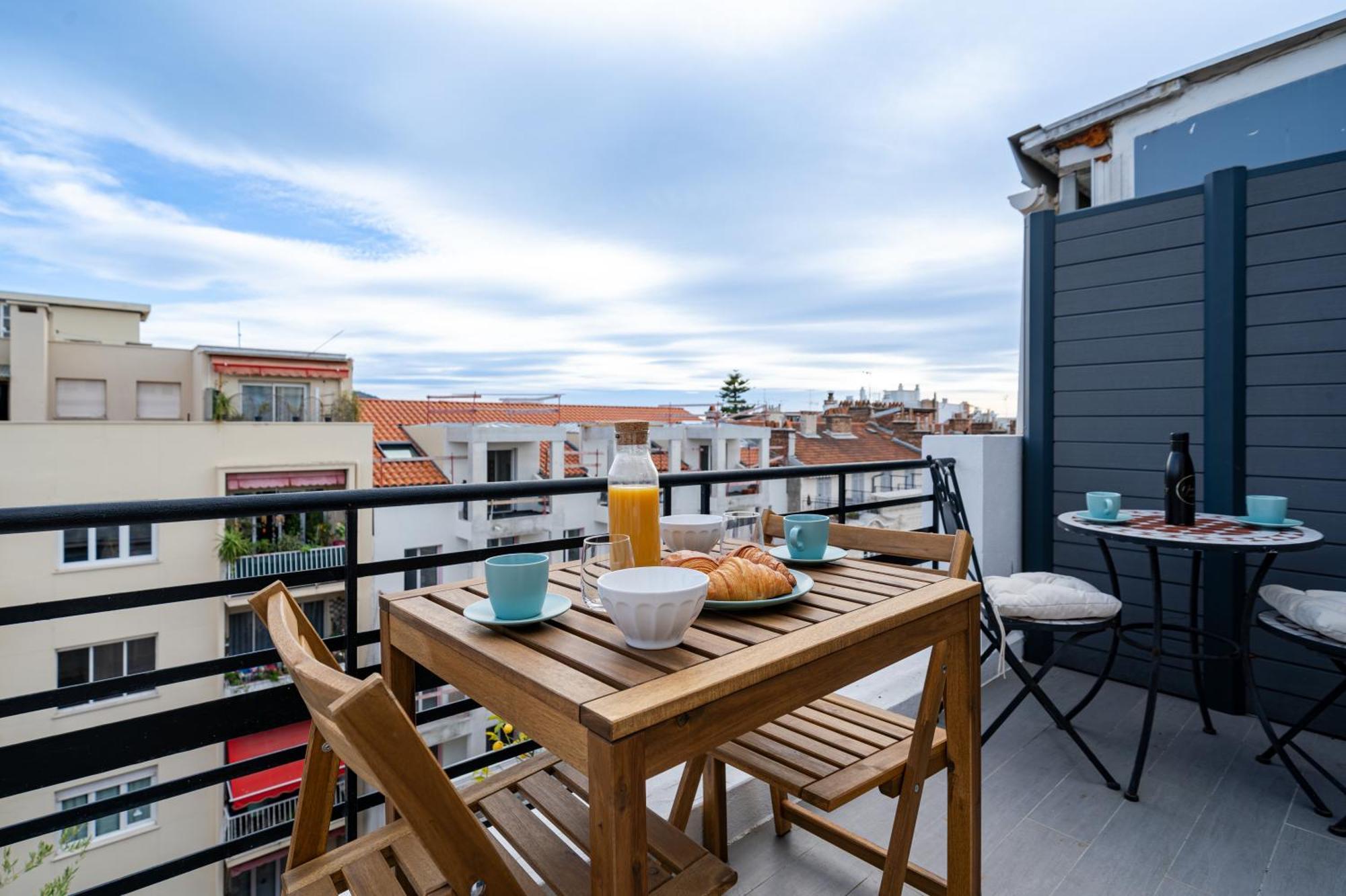Top Floor Terrace - Dernier Etage Terrasse Cosy Nice Dış mekan fotoğraf